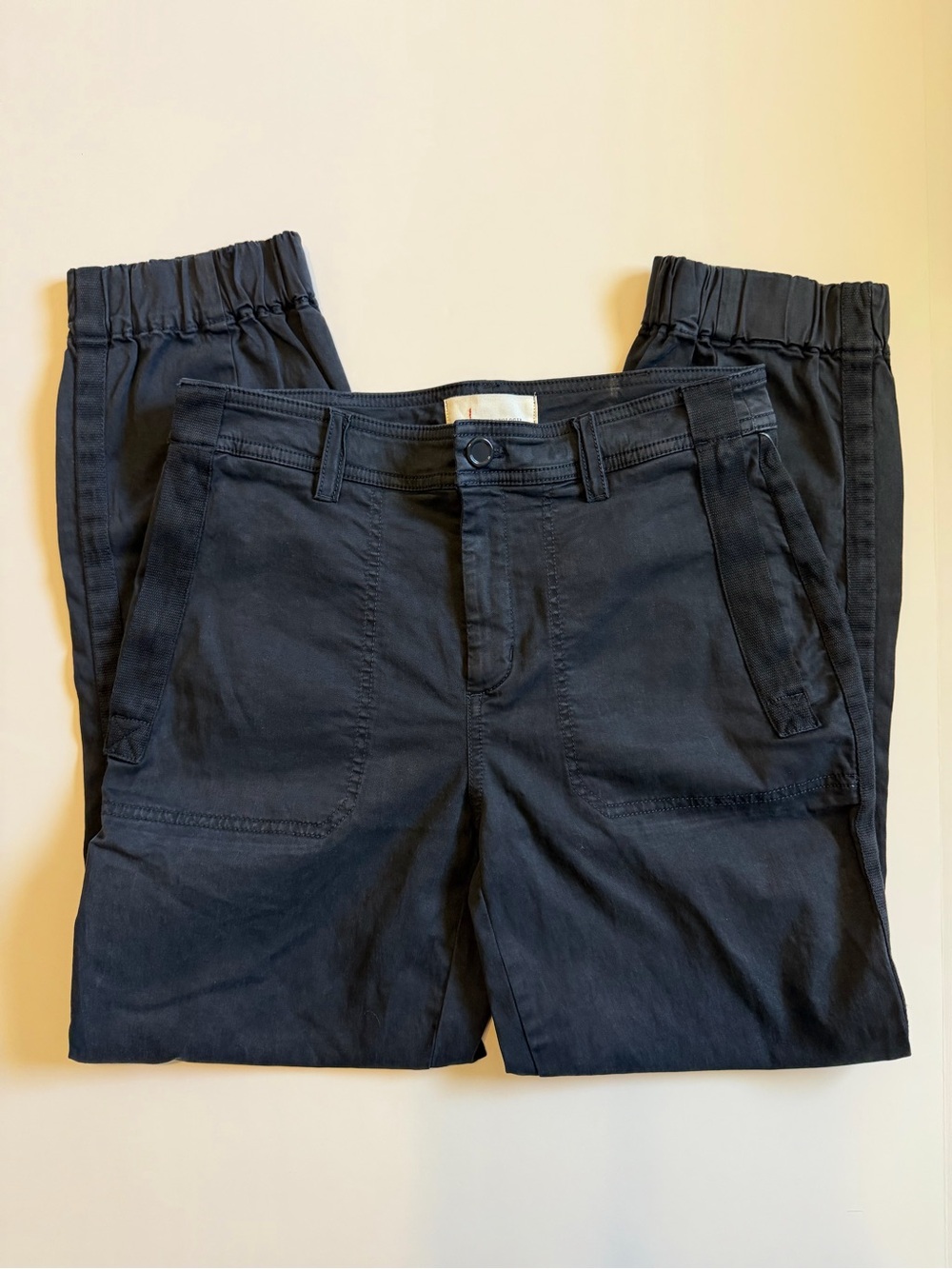 Anthropologie Women’s black Elastic-Waist Joggers